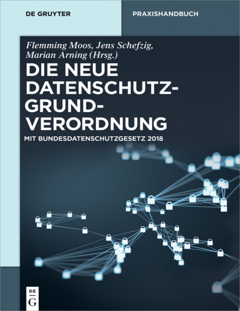 Die neue Datenschutz Grundverordnung German Edition Flemming Moos Kitap Kapağı