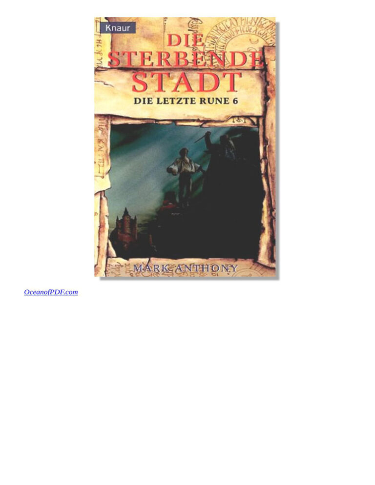 Die sterbende Stadt Anthony Mark Kitap Kapağı