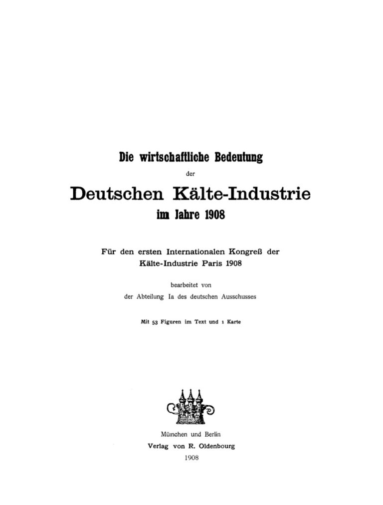 Die wirtschaftliche Bedeutung der Deutschen Kalte Industrie im Jahre 1908 German Edition Abteilung Ia des deutschen Ausschusses Kitap Kapağı