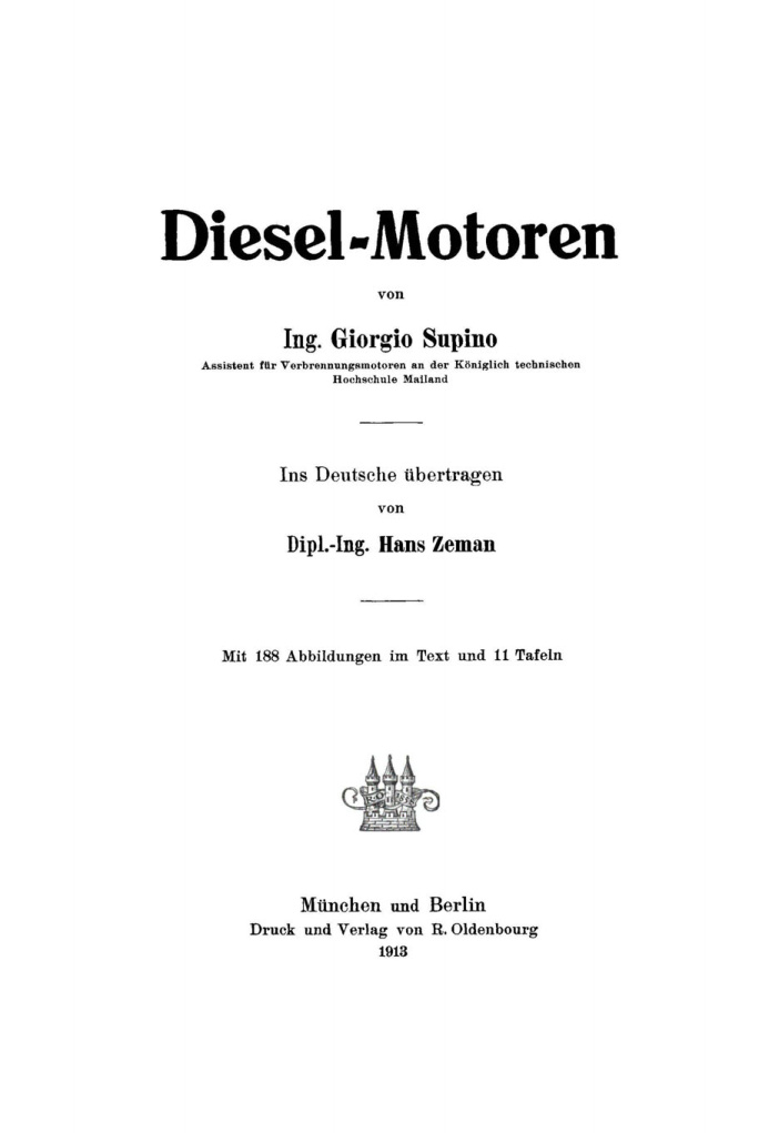 Diesel Motoren German Edition Giorgio Supino Kitap Kapağı