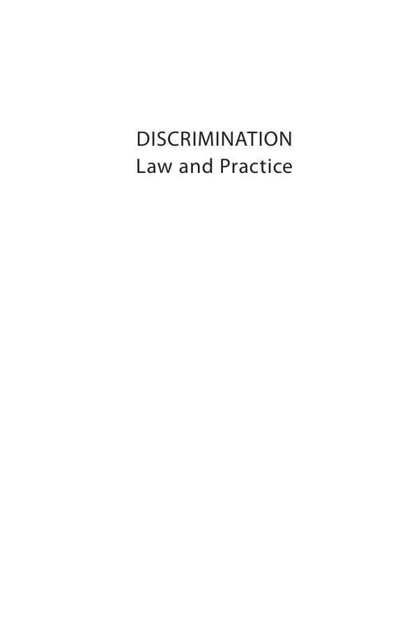 Discrimination Law Chris Ronalds Kitap Kapağı