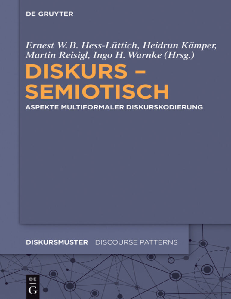 Diskurs semiotisch German Edition Ernest WB Hess Luttich Kitap Kapağı