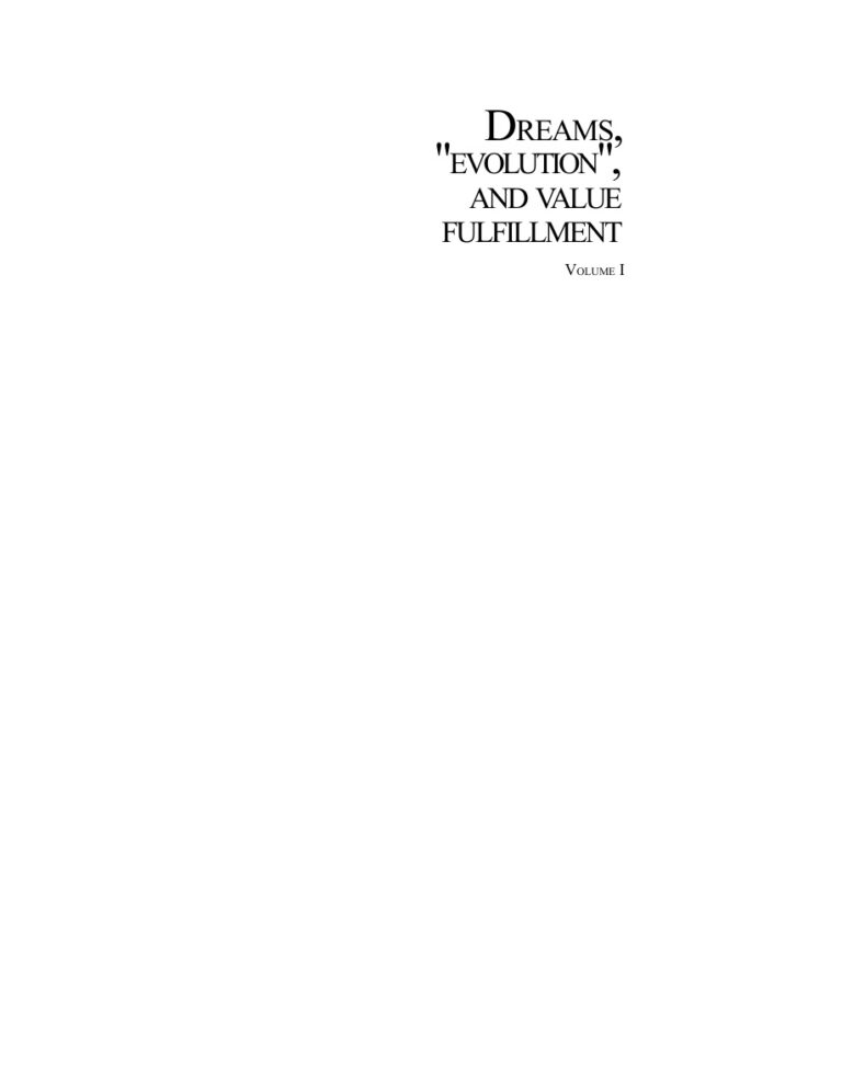 Dreams Evolution and Value Fulfillment Vol 1 Jane roberts Kitap Kapağı