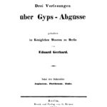 Drei Vorlesungen uber Gyps Abgusse German Edition Eduard Gerhard Kitap Kapağı