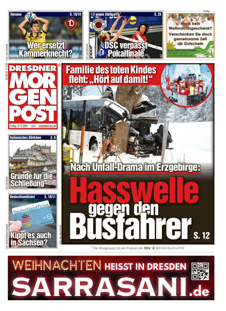 Dresdner Morgenpost 15 Dezember 2023 DE Dresdner Morgenpost Kitap Kapağı