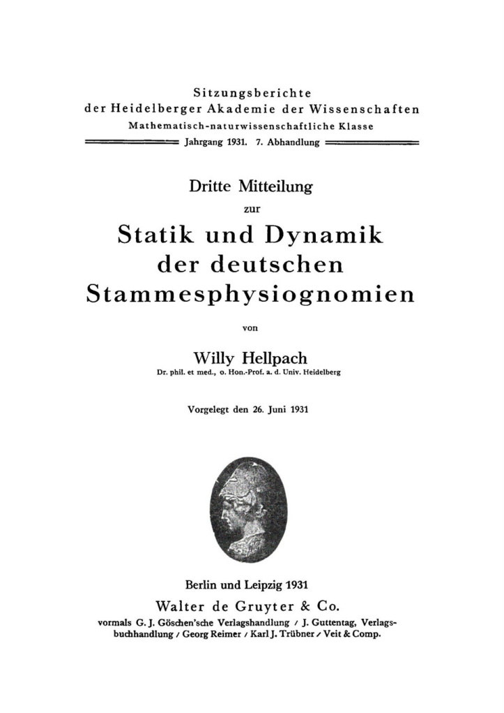Dritte Mitteilung zur Statik und Dynamik der deutschen Stammesphysiognomien German Edition Willy Hellpach Kitap Kapağı