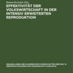 Effektivitat der Volkswirtschaft in der intensiv erweiterten Reproduktion German Edition Helmut Koziolek Kitap Kapağı