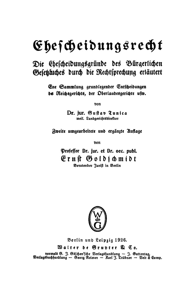 Ehescheidungsrecht German Edition Gustav Tunica Kitap Kapağı