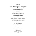 Ein Fall von Prolapsus vaginae bei einer Jungfrau German Edition C Th Tahintzis Kitap Kapağı