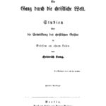Ein Gang durch die christliche Welt German Edition Heinrich Lang Kitap Kapağı