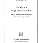 Ein Mensch zeugt einen Menschen German Edition Klaus Oehler Kitap Kapağı