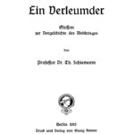 Ein Verleumder German Edition Theodor Schiemann Kitap Kapağı