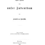 Ein Wort uber unser Judenthum German Edition Heinrich Treitschke Kitap Kapağı