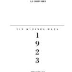Ein kleines Haus German Edition Fondation Le Corbusier Kitap Kapağı