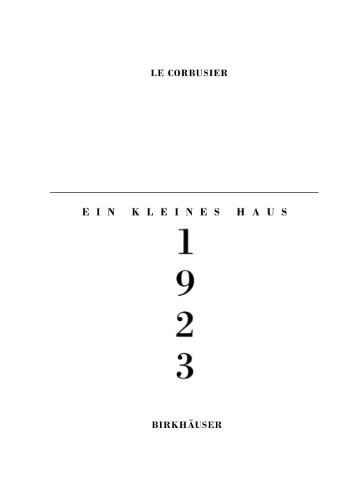 Ein kleines Haus German Edition Fondation Le Corbusier Kitap Kapağı