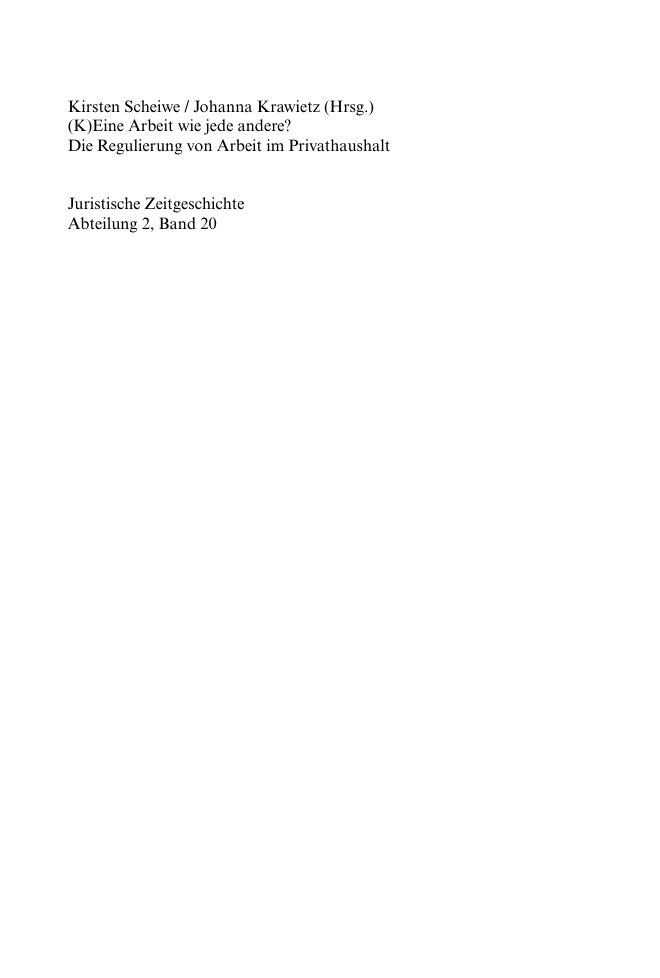 Eine Arbeit wie jede andere Die Regulierung von Arbeit im Privathaushalt German Edition Kirsten Scheiwe Kitap Kapağı