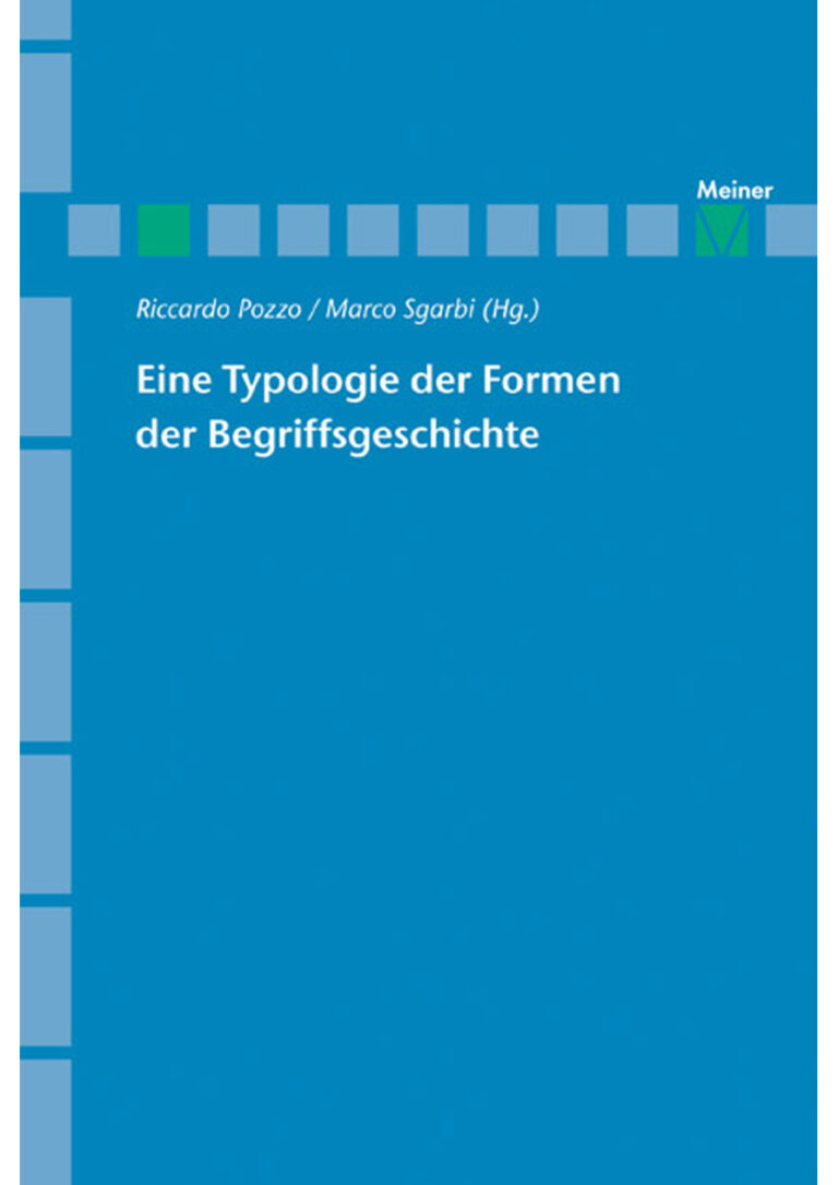 Eine Typologie der Formen der Begriffsgeschichte German Edition Riccardo Pozzo Kitap Kapağı