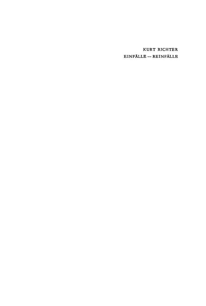 Einfalle German Edition Kurt Richter Kitap Kapağı