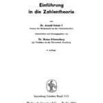 Einfuhrung in die Zahlentheorie German Edition Arnold Scholz Kitap Kapağı