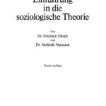 Einfuhrung in die soziologische Theorie German Edition Friedrich Eberle Kitap Kapağı