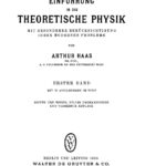 Einfuhrung in die theoretische Physik mit besonderer Berucksichtigung ihrer modernen Probleme German Edition Arthur Haas Kitap Kapağı
