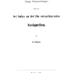 Einige Untersuchungen uber die bei Sulza an der Ilm entspringenden Soolquellen German Edition A Erman Kitap Kapağı