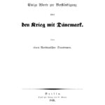 Einige Worte zur Verstandigung uber den Krieg mit Danemark German Edition Eugen Reventlow Kitap Kapağı