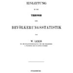 Einleitung in die Theorie der Bevolkerungsstatistik German Edition Wilhelm Lexis Kitap Kapağı