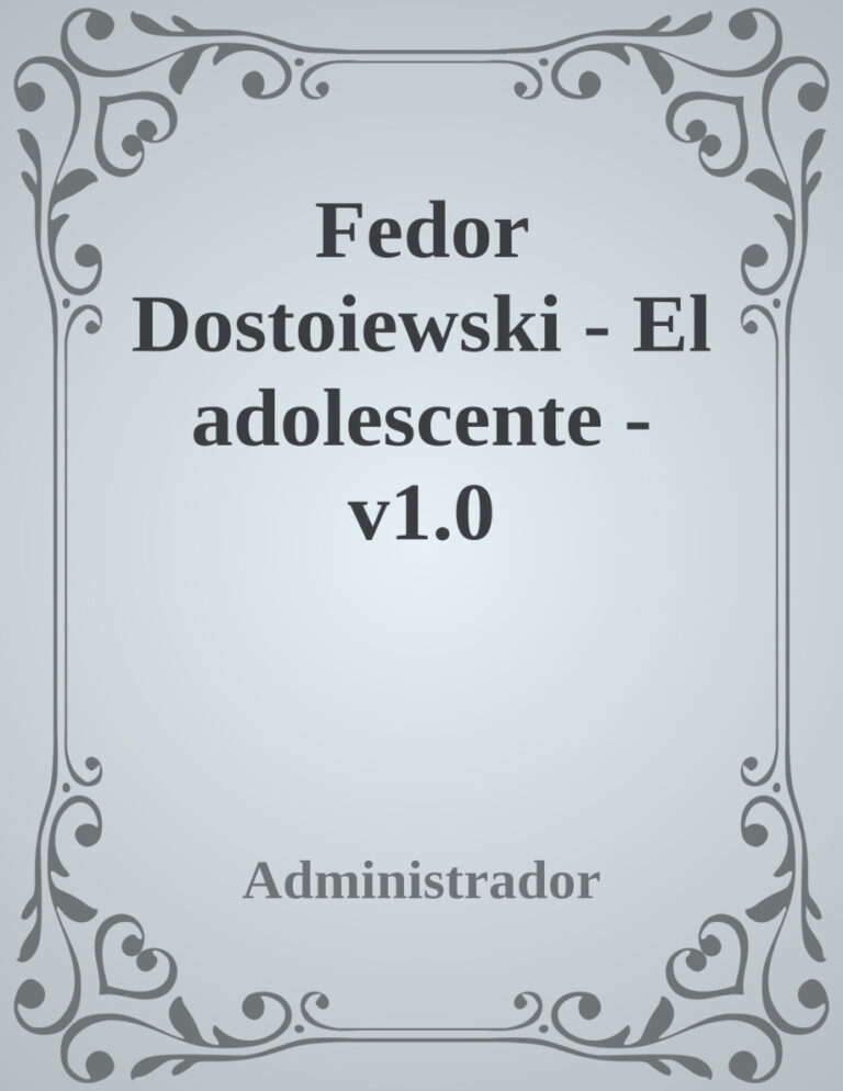 El adolescente Spanish Edition Fedor Dostoiewski Kitap Kapağı