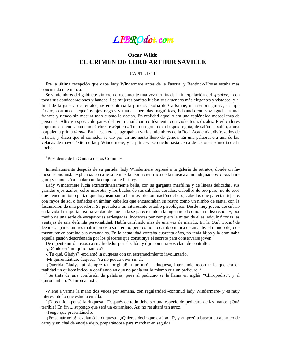 El crimen de Lord Arthur Saville PDF Download