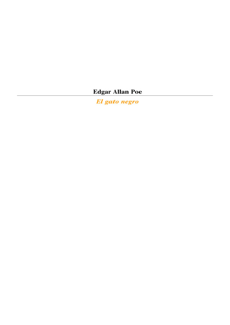 El gato negro Edgar Allan Poe Kitap Kapağı