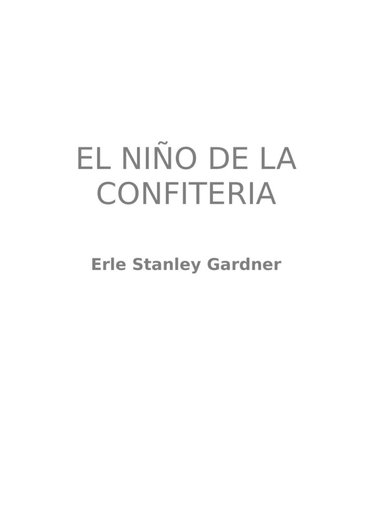 El nino de la confiteria Spanish Edition Erle Stanley Gardner Kitap Kapağı