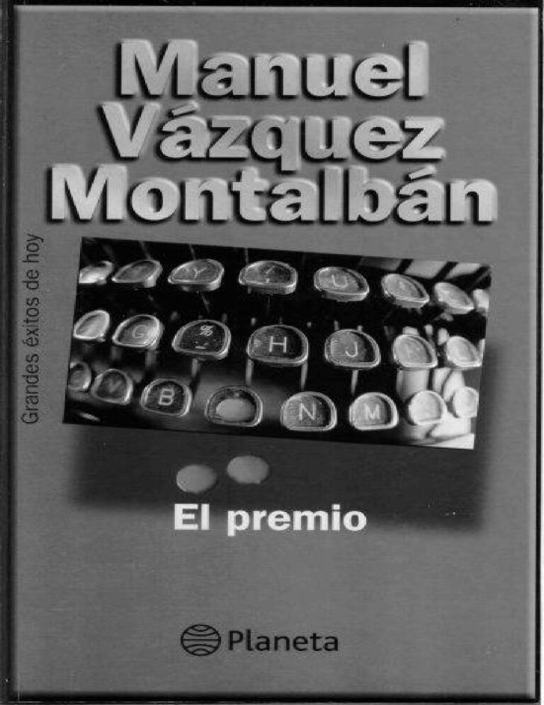 El premio Spanish Vazquez Montalban Manuel Kitap Kapağı