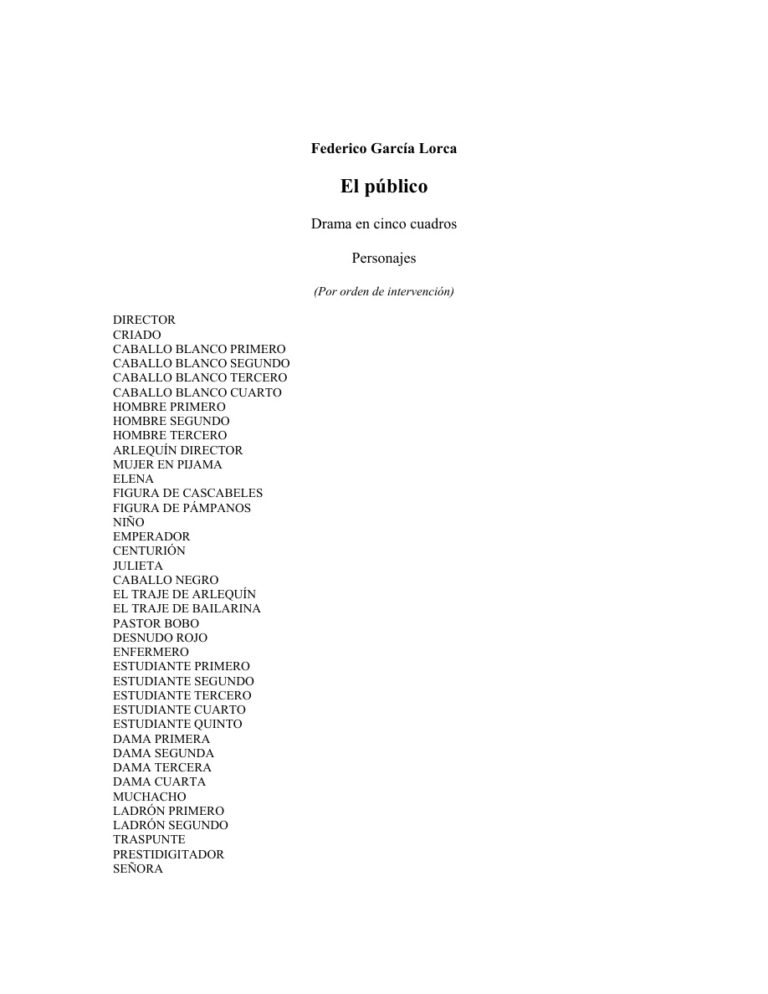 El publico Federico Garcia Lorca Kitap Kapağı
