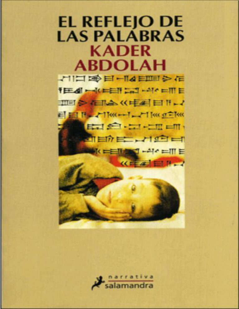 El reflejo de las palabras Spanish Abdolah Kader Kitap Kapağı