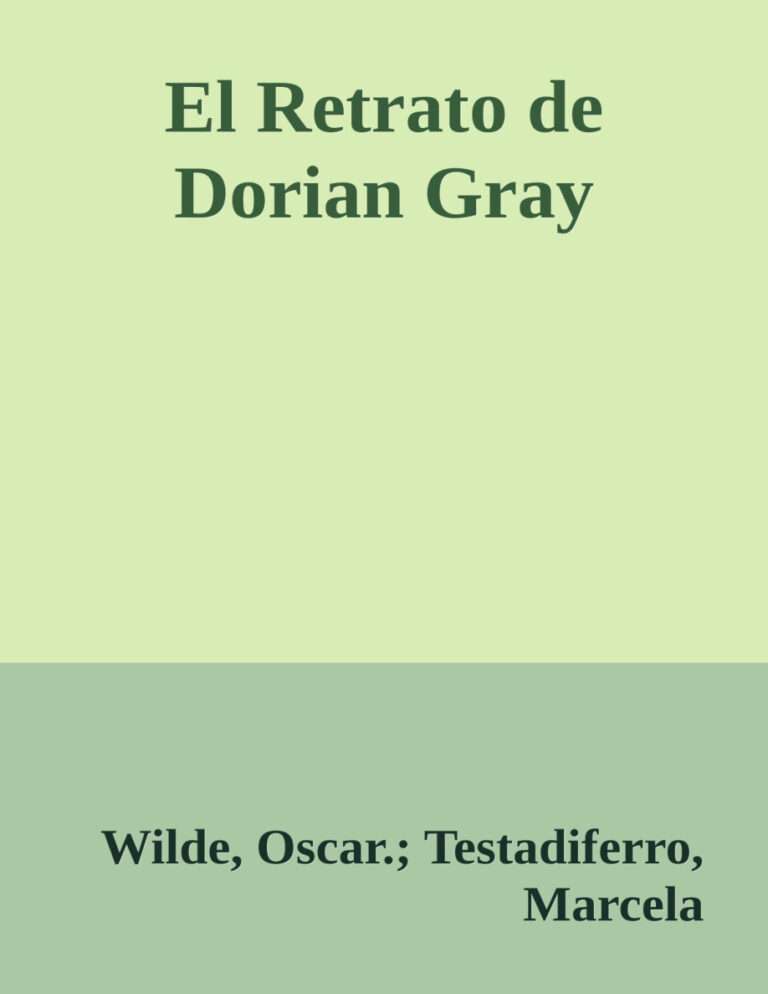 El retrato de Dorian Gray Spanish Edition Oscar Wilde Kitap Kapağı