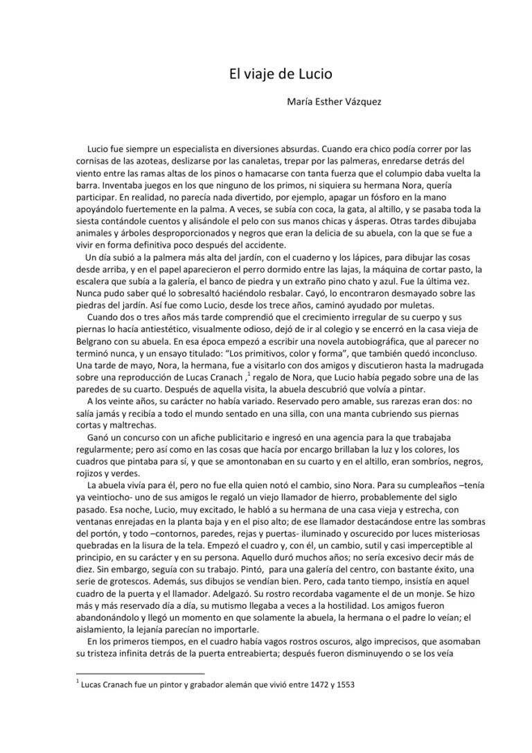 El viaje de Lucio Spanish Edition Maria Esther Vazquez Kitap Kapağı