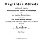 Elementargrammatik der englischen Sprache German Edition L Georg Kitap Kapağı
