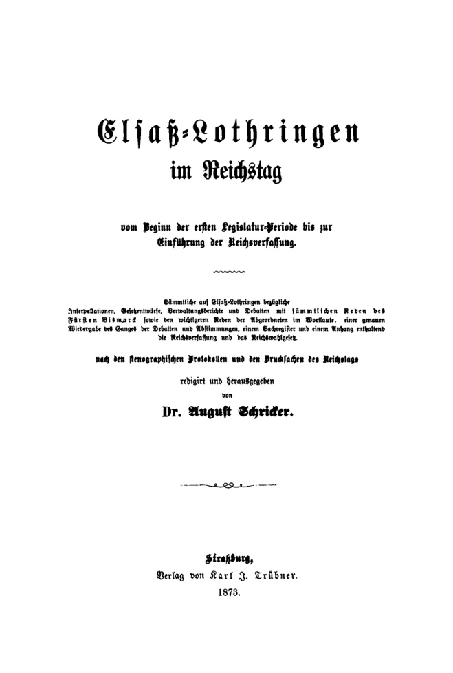 Elsass Lothringen im Reichstag German Edition August Schricker Kitap Kapağı