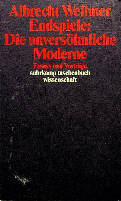 Endspiele German Edition Albrecht Wellmer Kitap Kapağı