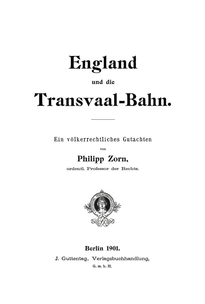 England und die Transvaal Bahn German Edition Philipp Zorn Kitap Kapağı