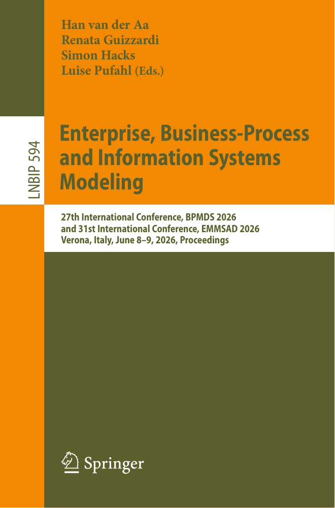 Enterprise Business Process and Information Han van der Aa Kitap Kapağı