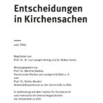 Entscheidungen in Kirchensachen seit 1946 Band 65 112015 3062015 German Edition Manfred Baldus Kitap Kapağı