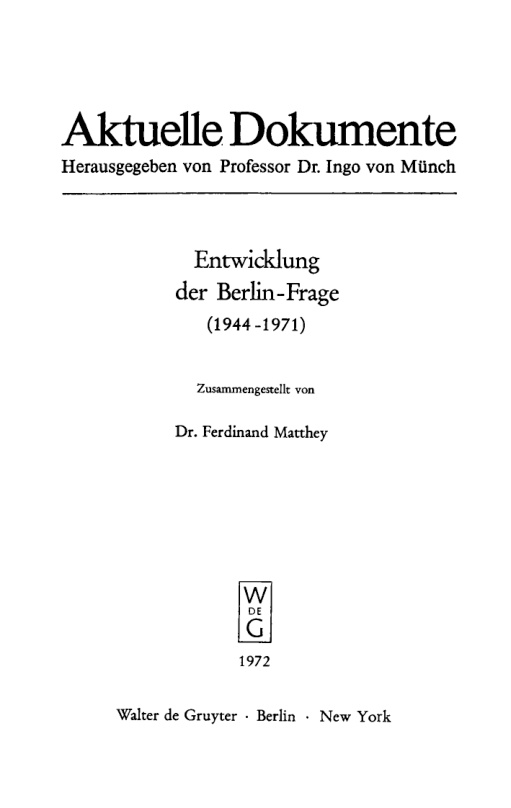 Entwicklung der Berlin Frage German Edition Ferdinand Matthey Kitap Kapağı