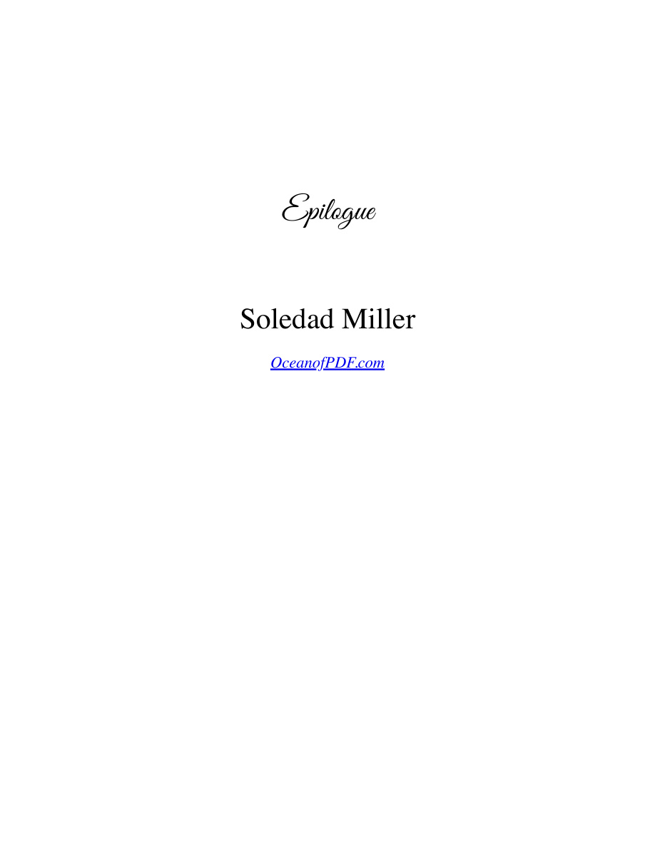 Epilogue Soledad Miller Kitap Kapağı