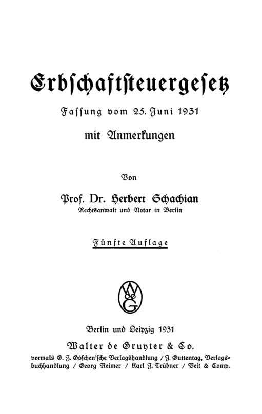 Erbschaftsteuergesetz German Edition Herbert Schachian Kitap Kapağı