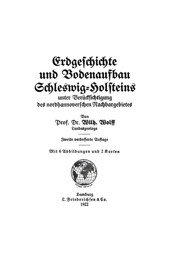 Erdgeschichte und Bodenaufbau Schleswig Holsteins German Edition Wilhelm Wolff Kitap Kapağı