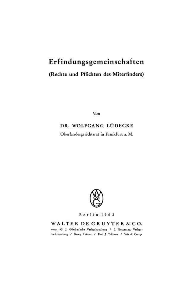 Erfindungsgemeinschaften German Edition Wolfgang Ludecke Kitap Kapağı