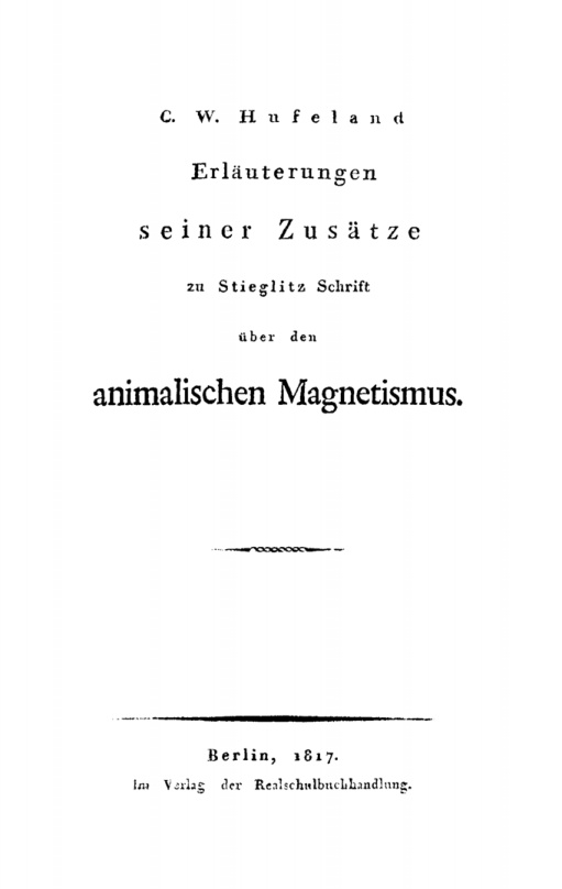 Erlauterungen seiner Zusatze zu Stieglitz Schrift uber den animalischen Magnetismus German Edition C W Hufeland Kitap Kapağı