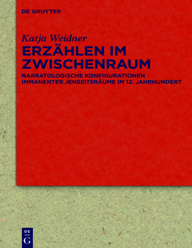 Erzahlen im Zwischenraum German Edition Katja Weidner Kitap Kapağı
